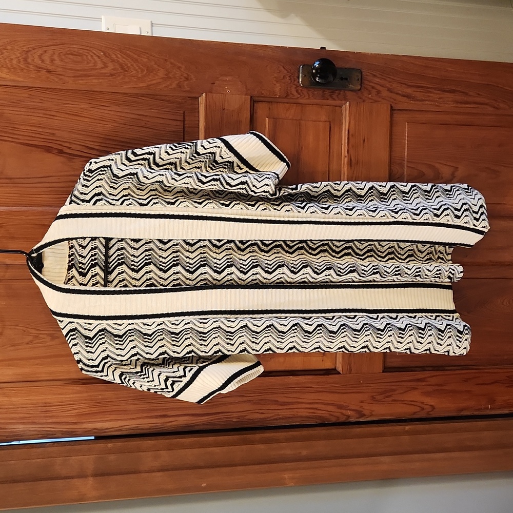 Black and white cardigan